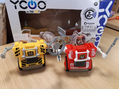 187428 - YCOO - Pako e 2 Robotëve të Interaktivë STREET KOMBAT, me Efekte Zëri dhe Dritë, Madhësi 14cm