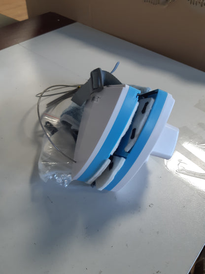 214080 - Pastrues Magnetik për Xhama, i Rregullueshëm 3-30 mm - Dritare me Xham të Dyfishtë dhe të Vetëm - Me Litar Sigurie, Mbulesa Zëvendësuese dhe Udhëzime