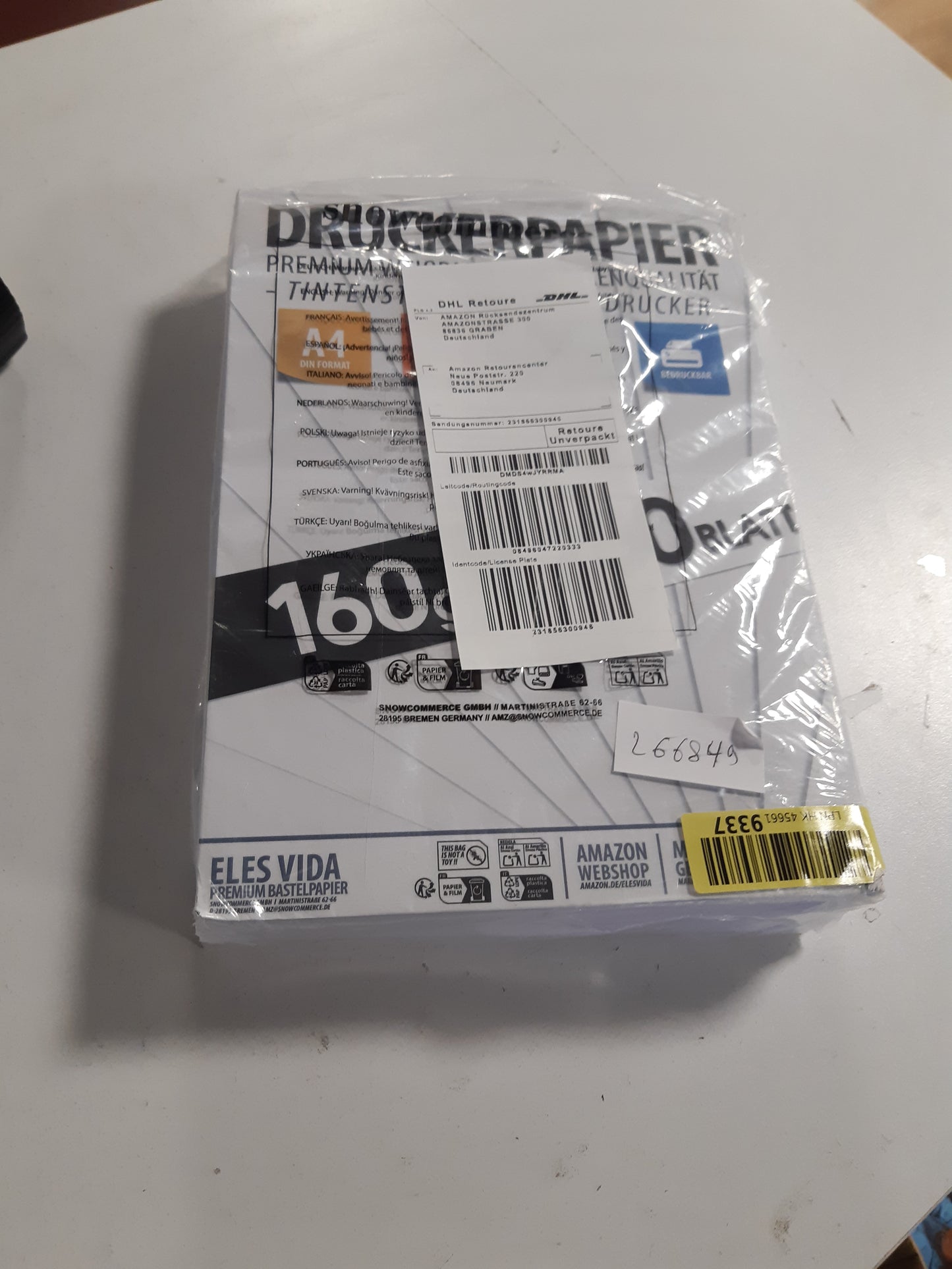 266849 - Letër Printeri A4, 160g e Bardhë - 250 Fletë - LETËR PREMIUM, e Bardhë e Pastër - DIN A4 (21 x 29.7 cm) - Letër Vizatimi e Trashë, e Pashtypur për Universitet, Fotografitë, Prezantime, Zanate, Letër Aplikimi me Cilësi të Lartë