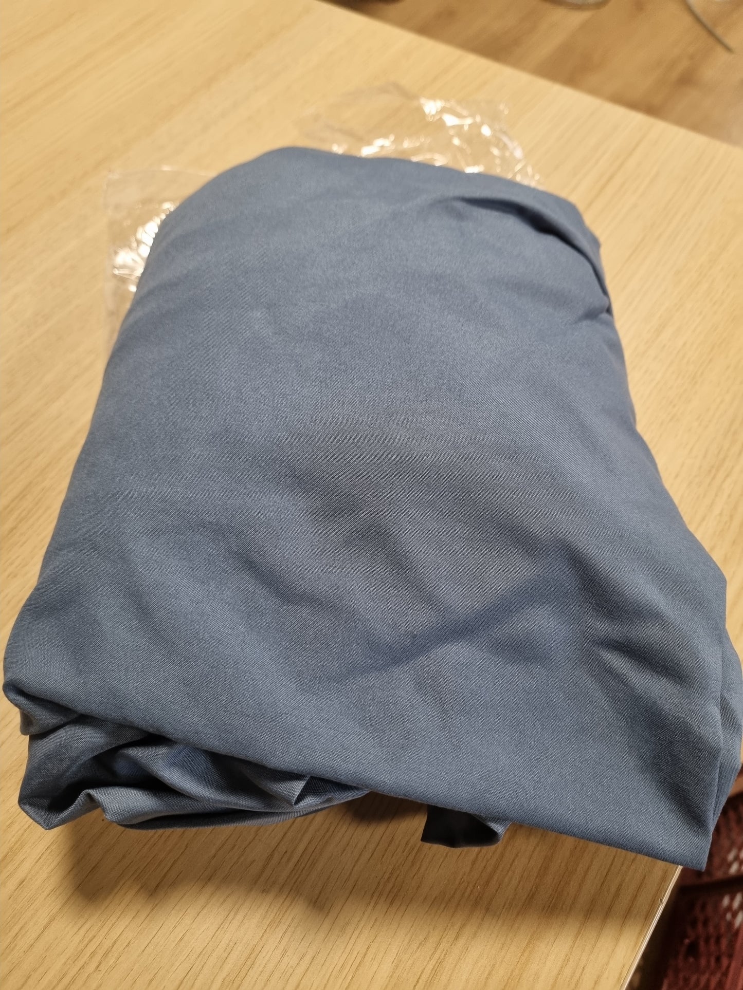 224480 - TODOCAMA Çarçaf i rregullueshëm me mbushje prej mikrofibre të lëmuar, Gri blu, 120 x 190/200 cm