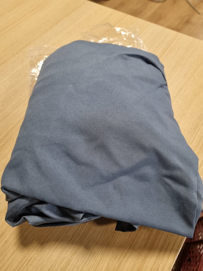 224480 - TODOCAMA Çarçaf i rregullueshëm me mbushje prej mikrofibre të lëmuar, Gri blu, 120 x 190/200 cm