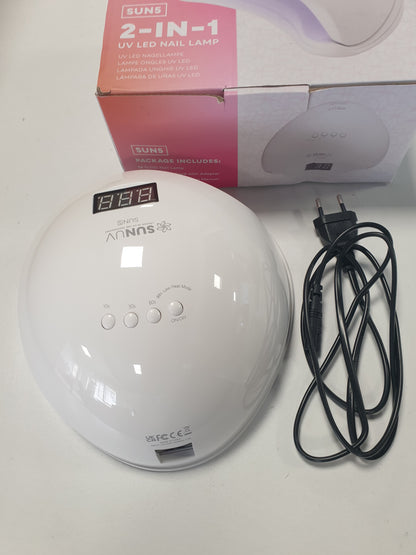256144 - SUNUV Llambë për thonj LED UV, Smart 2.0 për manikyr xhel, me kohëmatës, sensor dhe ekran LCD