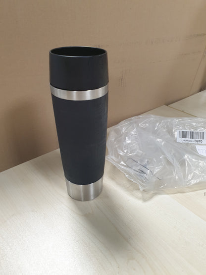 222222 - EMSA Filxhan Udhëtimi Termos Grande 500 ml, Izoluar, Mban Pijet të Nxehta për 6 orë, të Ftohta për 12 orë, i Zi, 515615