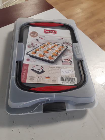 214126 - ZENKER Tepsi pjekjeje me kapak, çelik inox, 42 x 29 x 7.5 cm
