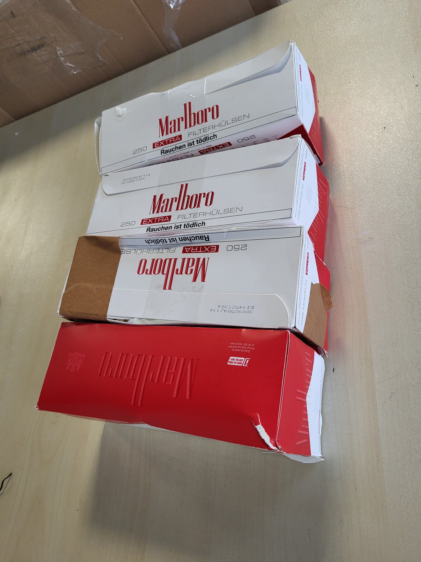 215231 - MARLBORO 1000 Marlboro Red EXTRA (4 x 250er Hülsen) Filterhülsen