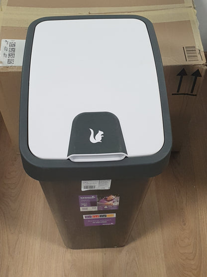255966 - Keeeper. Kosh mbeturinash Premium me kapak që hapet, 45 l, magnetik, gri grafit