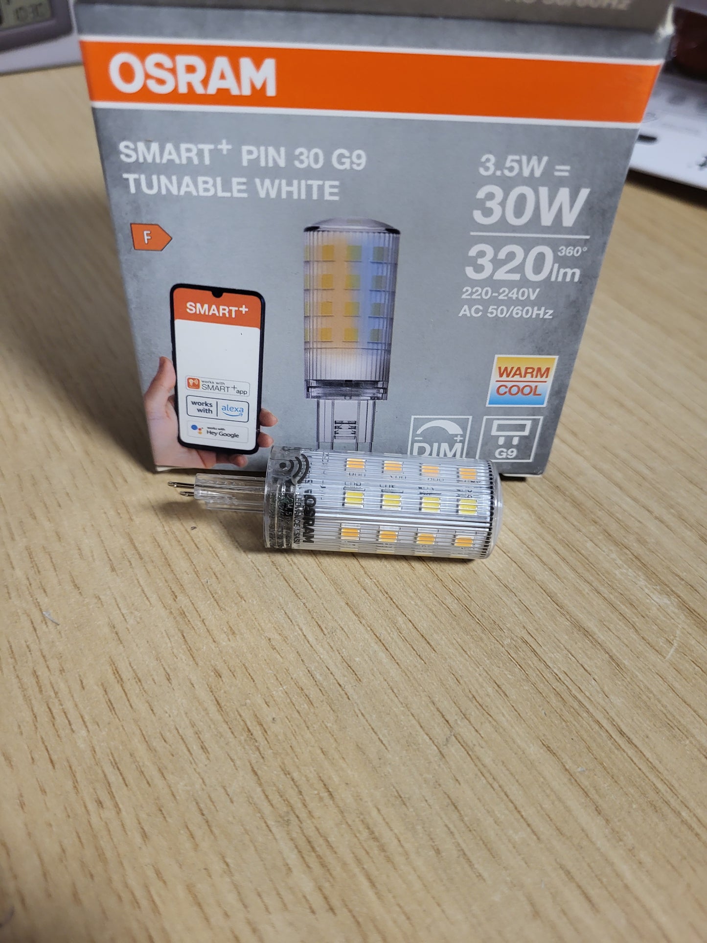 214984 - OSRAM Llampa LED SMART+ WiFi SPECIAL PIN CL 30, bazë G9, 3.5W, 320lm, 2700K deri në 6500K, e errësueshme