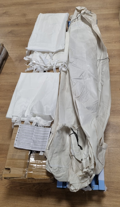 244795 - VIDAXL Tendë Festash Profesionale e Palosshme me 3 Mure Anësore 280x410x315 cm Ngjyrë Çeliku e Bardhë