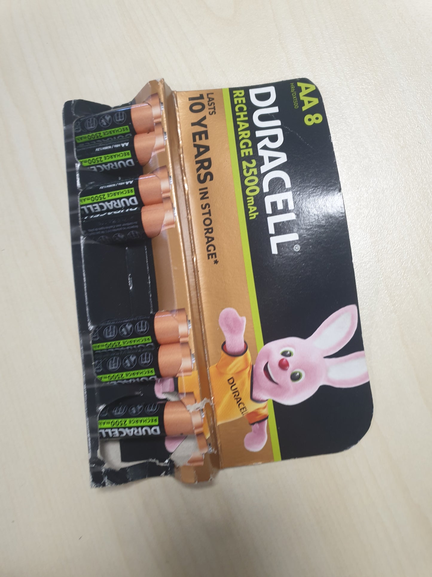 266557 - DURACELL Bateri AA të rikarikueshme (paketë me 7), 2500 mAh, NiMH, të parakarikuara, jetëgjatësi, paketim i riciklueshëm, 0% plastikë