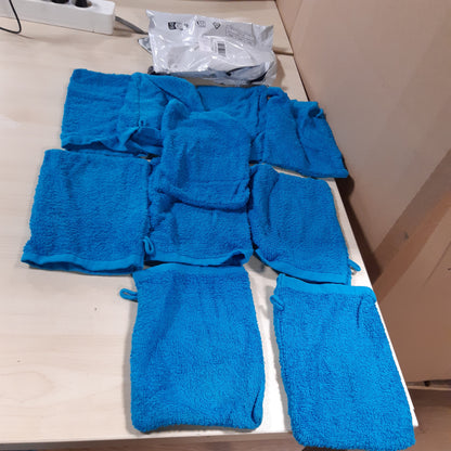 252451 - NATUREMARK Set me 10 peshqirë Terry 100% Pambuk, i butë dhe i qëndrueshëm, ideal për kujdesin e përditshëm dhe për mysafirët, ngjyrë bruz, 15x21 cm