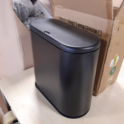 252846 - Sooyee Kosh plehrash drejtkëndor plastik, 10 litra me kapak, i zi