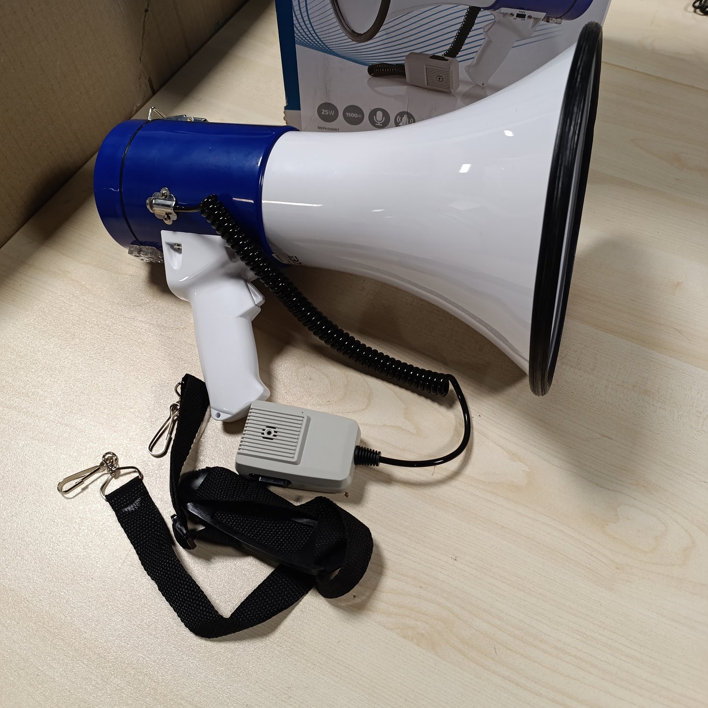268054 - NEDIS MEGAPHONE 25 W, Alcance de 1500 m, Microfono Extrai