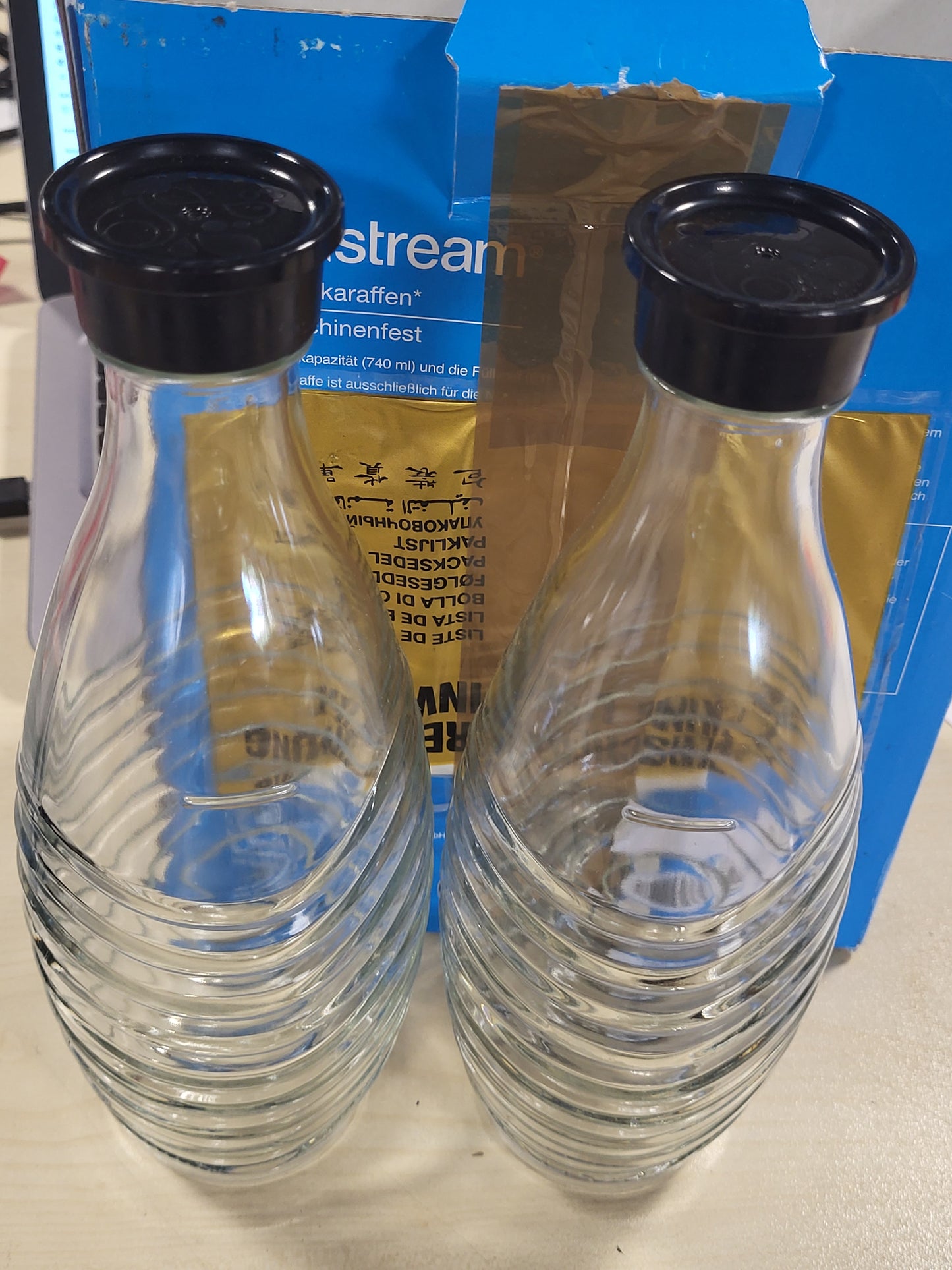 224055 - SODASTREAM Karafë qelqi, transparente, 2 x 0.615 L