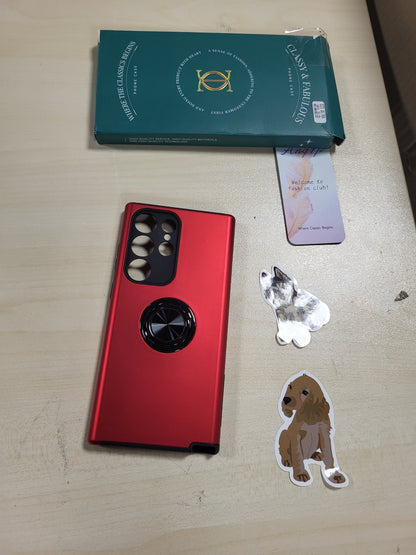 268376 - Mbështjellëse Anqrp Hiddenian Series për Samsung Galaxy S23 Ultra 5G, [Mbështetëse e integruar] [Shpërndarje e nxehtësisë] Mbështjellëse minimaliste dhe kundër rënies për Samsung Galaxy S23 Ultra, (6.8 inç), e kuqe