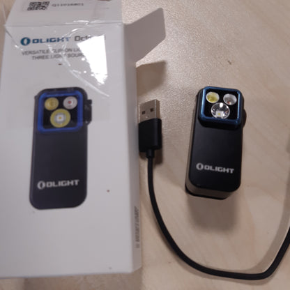 250593 - OLIGHT Dritë dore LED Oclip Pro Mini, 500 LM, rikarikueshme USB-C, llambë me kapëse IPX6, dritë prozhektor, dritë e kuqe, për vrapues, kamping dhe urgjenca