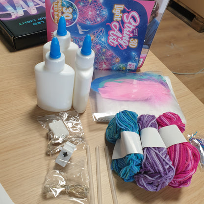 252149 - KLEVER KITS Set Arti me Fije 3D për Fëmijë, 30 Llampa LED Shumëngjyrëshe, Dhuratë Ditëlindjeje