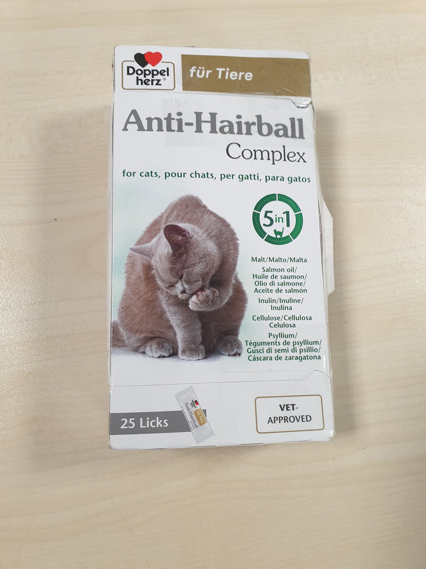 219332 - DOPPELHERZ Kompleksi Anti-Hairball për Macet - 25 maja kremoze me fibra dhe vajra të vlefshme