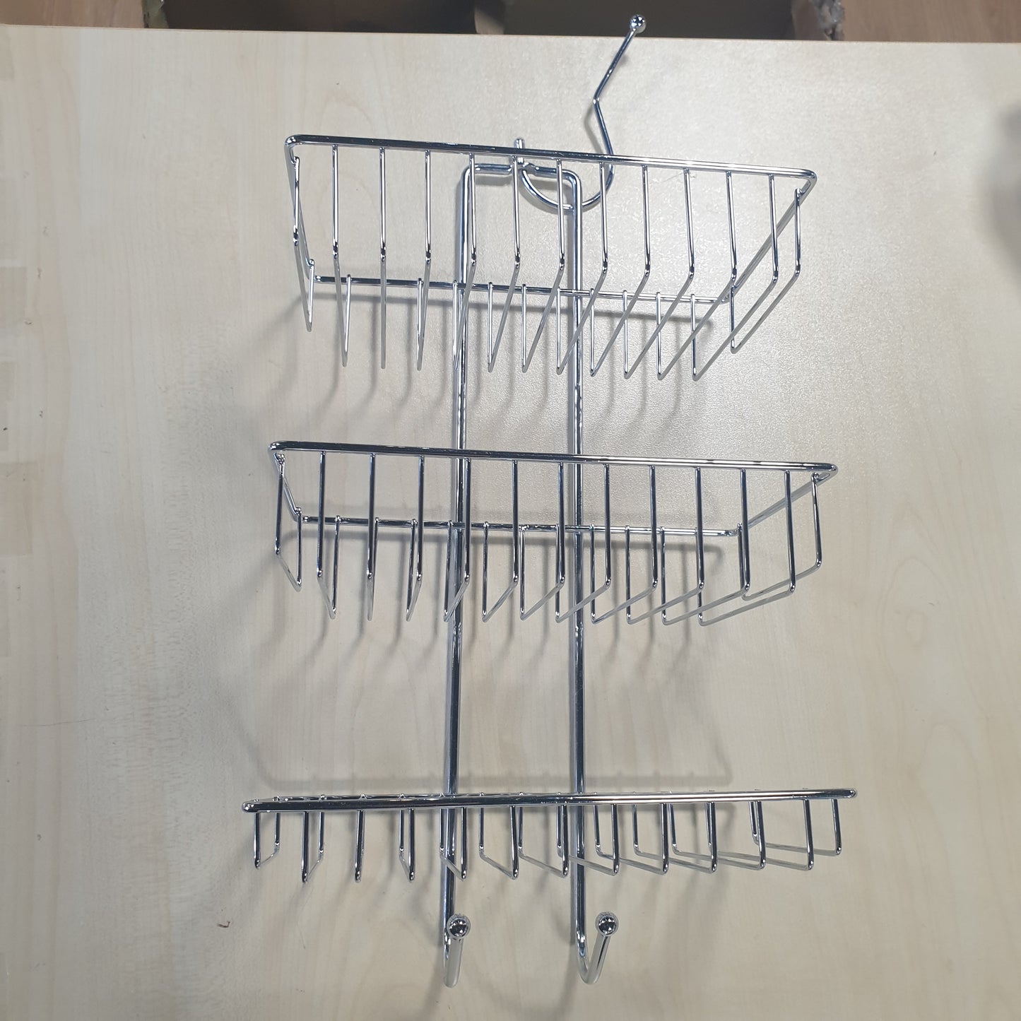 241632 - Raft Dushi WENKO Nivala, 3 nivele, Çelik Kromi i Lëmuar, 22 x 50 x 13.5 cm, Argjend