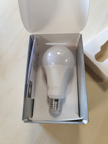 201509 - LEDVANCE SMART+ LLAMBË LED MATTER, Ngjyrë e Bardhë e Acaruar, 14W, 1521lm, Formë Klasike E27, Dritë me Ngjyra dhe e Bardhë, Kontroll me Aplikacion ose me Zë, Jetëgjatësi 20,000 Orë, Pako e Vetme