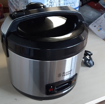 162308 - RUSSELL HOBBS 27080-56, Gatues orizi dhe Avullore 2-në-1, me Kapacitet 1.2L, 500W, i Përshtatshëm për 6 Gota Orizi, me Shportë për Mish dhe Perime, Mund të Lani në Lavastovilje