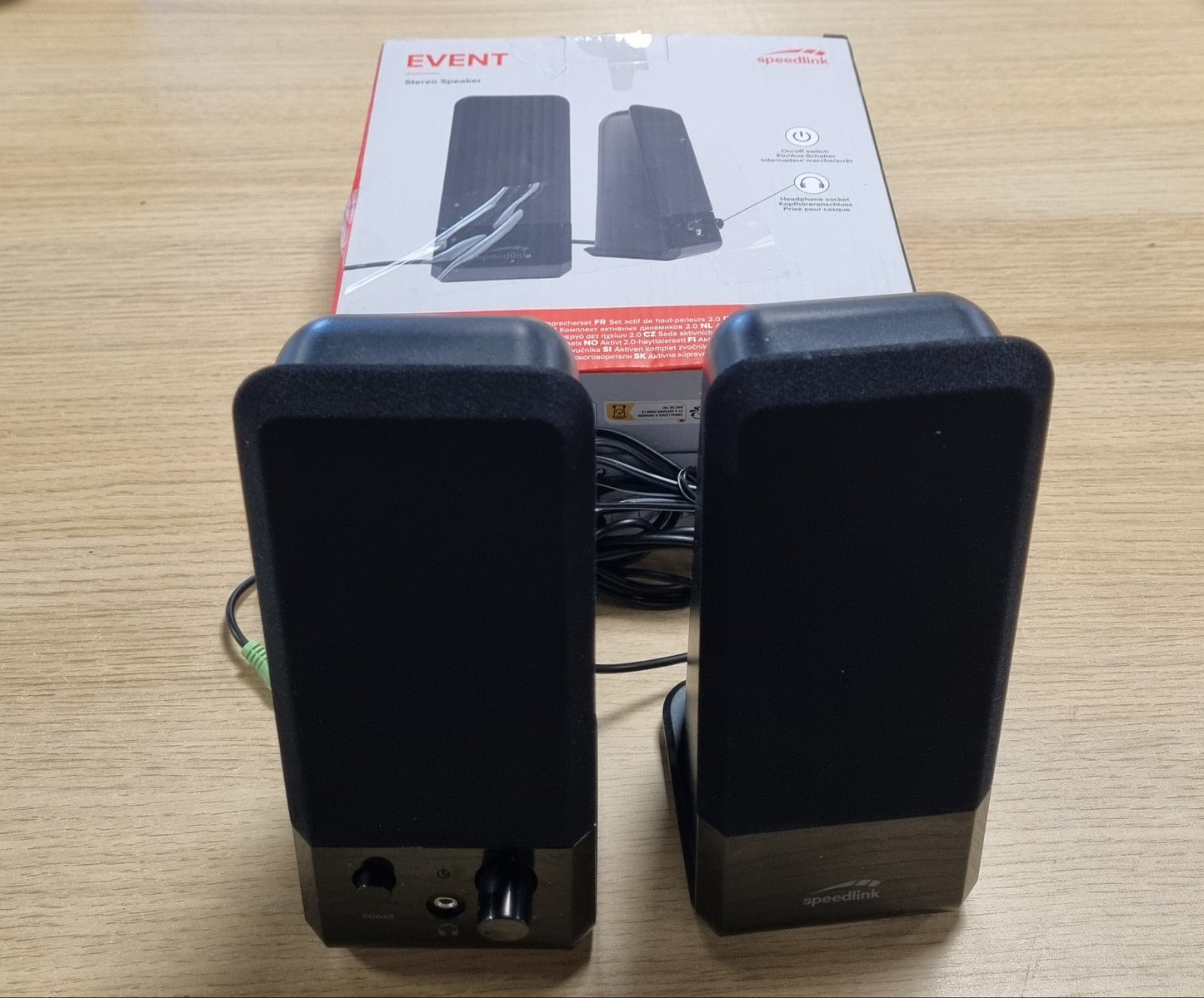 267122 - SPEEDLINK Altoparlantë stereo për PC EVENT, 12 vat, jack 3.5 mm, të zinj
