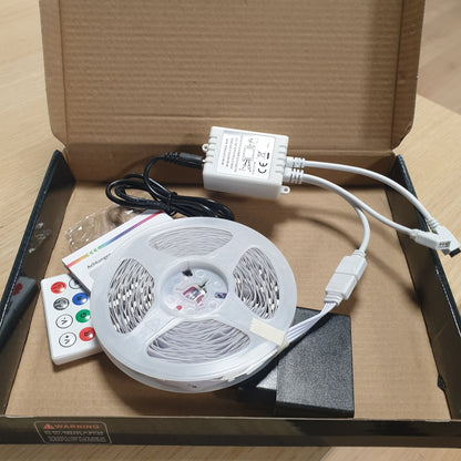 253311 - HOVVIDA Shirit LED 10M, 1x10M, 30 LED/metër, 24V RGB, 300 LED, APLIKACION dhe telekomandë, Sinkronizim Muzikor, Modalitet Kohëmatësi