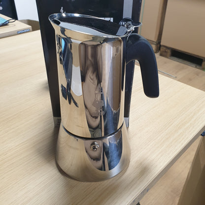 250713 - BIALETTI Venus Induction Makinë kafeje Espresso 10 gota (460 ml), çelik inox, e përshtatshme për të gjitha llojet e sobave, Alumini, Argjend