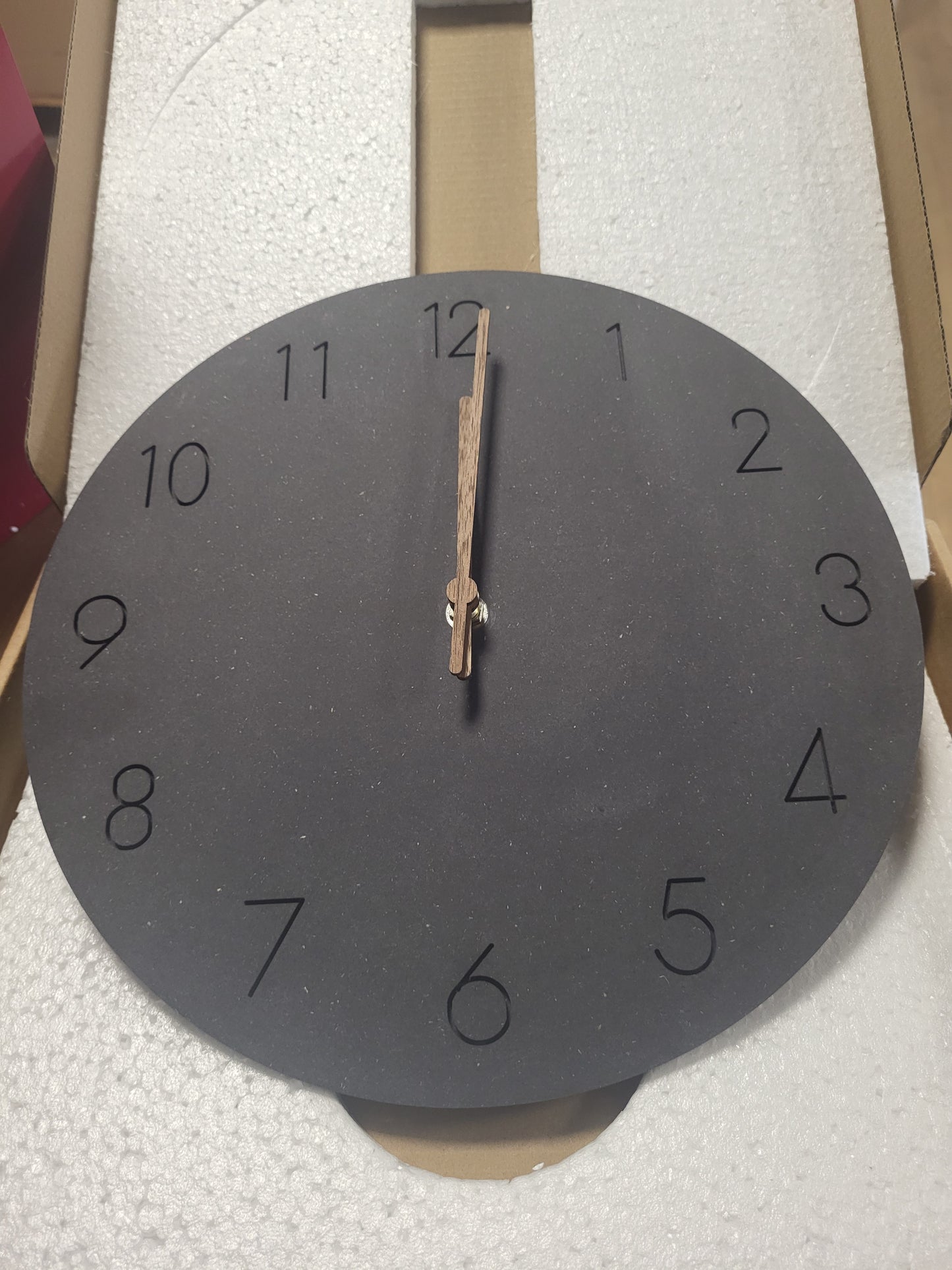 256730 - Timelike Orë Muri e Heshtur, Pa Tik-Tik, 30.5 cm, Stil Modern, Orë Muri prej Druri MDF, Kuarc, Punon me Bateri