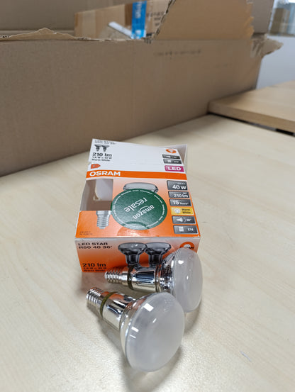 248696 - OSRAM Llambë reflektuese LED | Baza E14 | E bardhë e ngrohtë | 2700 K | 2.60 W | LED STAR R50 [Klasa A++]