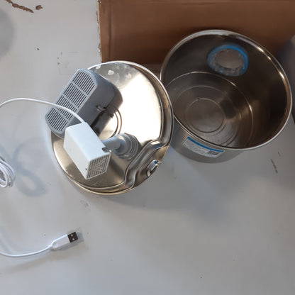 214767 - Shatërvan për Mace prej Çeliku Inoks, 2.6L me Dritare Niveli Uji, Dispenser Uji Elektrik Ultra i Qetë