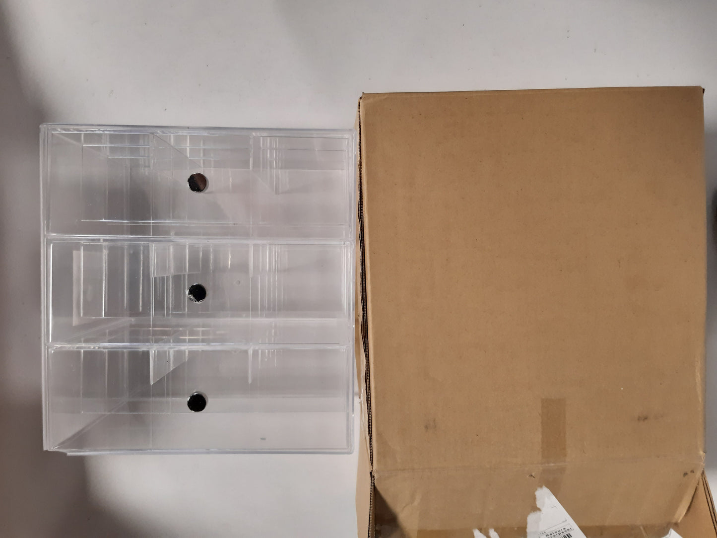 163363 - MDESIGN Mbajtëse me 3 Sirtarë për Qese Çaji, Erëza, Kapsula Kafeje - Dollap Kuzhine Praktik Plastik - Transparent