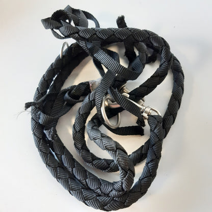 263108 - TRIXIE Cavo V-Leash Lidhëse për Qen S-M, 2.00 m Ø 12 mm, ngjyrë e zezë - lidhëse e rregullueshme për aktivitete në natyrë - për qen të vegjël deri të mesëm - 143501
