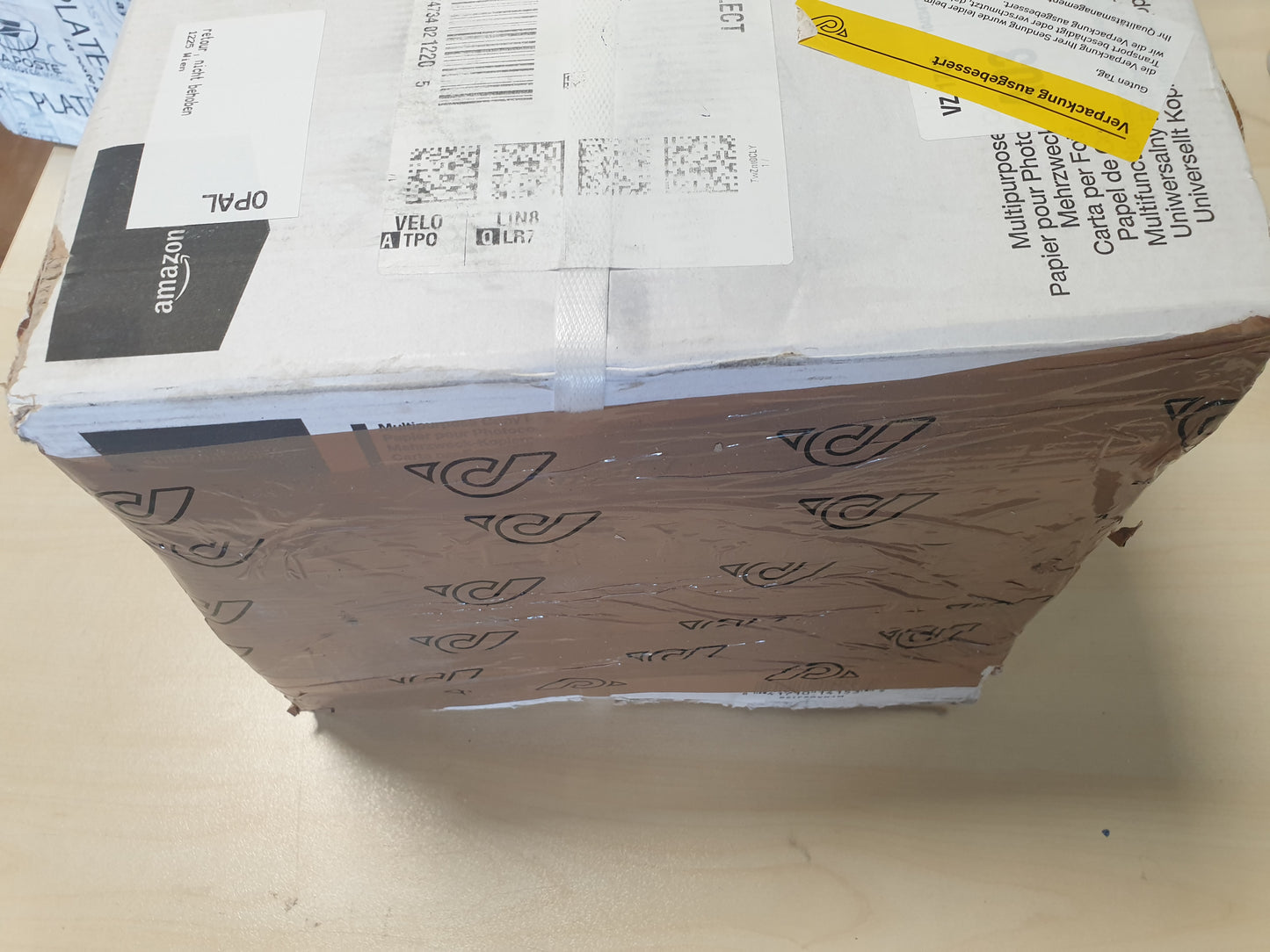 268636 - AMAZON BASICS Letër printeri, DIN A4, 80 g/m², 2500 fletë, 5 pako me 500, e bardhë