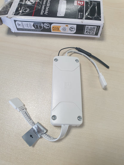 246261 - PAULMANN - Kontrollues Zigbee Maxled Schalt/Dimm për Shtëpi Inteligjente 500.45, maks. 144W 24V DC, 3.8 x 9.5 x 2.8 cm, Amazon Echo Plus i pajtueshëm