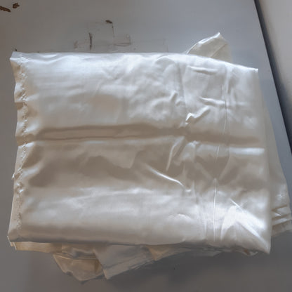 213694 - LUXBEDDING Set çarçafësh sateni për krevatin Queen, mëndafsh i bardhë, 4 pjesë
