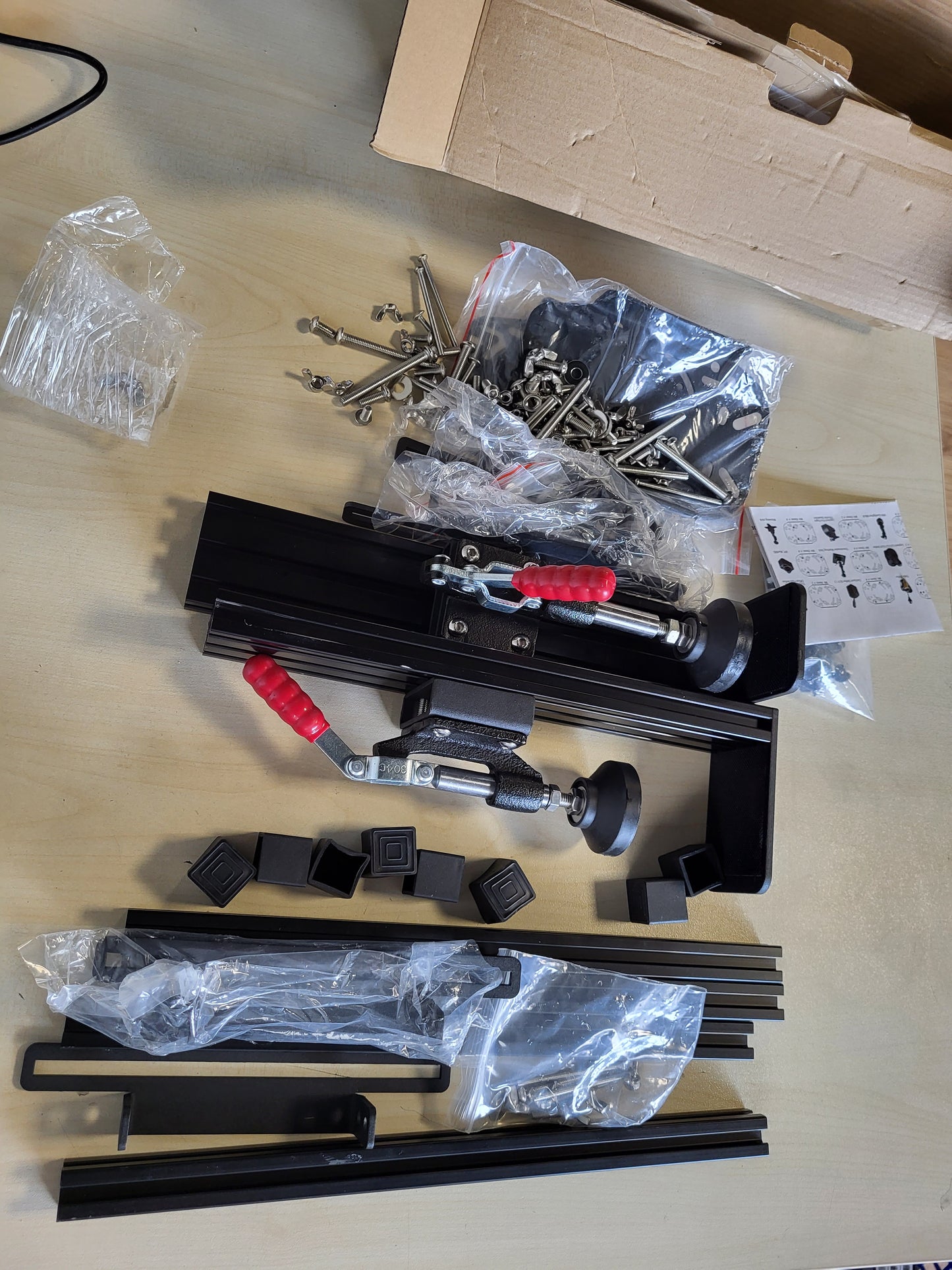 267777 - UNIVERSAL Set montimi 2 pjesë për joystick në tavolinë, montim HOTAS për joystick-e fluturimi, i pajtueshëm me Thrustmaster T16000M FCS/TCA/T.Flight HOTAS/HOTAS Warthog dhe Logitech X56/X52/X52 Pro/Winwing Orion 1&2
