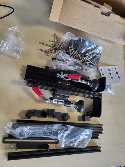 267777 - UNIVERSAL Set montimi 2 pjesë për joystick në tavolinë, montim HOTAS për joystick-e fluturimi, i pajtueshëm me Thrustmaster T16000M FCS/TCA/T.Flight HOTAS/HOTAS Warthog dhe Logitech X56/X52/X52 Pro/Winwing Orion 1&2