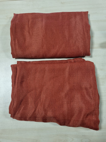240727 - MIULEE Perde me 2 panele prej liri imitim, 140x175 cm, e kuqe tulle