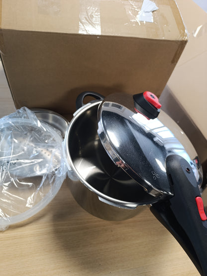 255248 - TENXHERE ME PRESION INDUKSIONI PREJ ÇELIKU INOX ME AVULLORE AMAZON BASICS - 6 L
