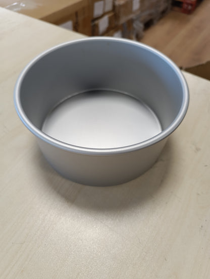 223850 - PME RND084 Tavë torte e rrumbullakët prej alumini të anodizuar, dimensione 20.3 x 10.2 cm e thellë, argjendi