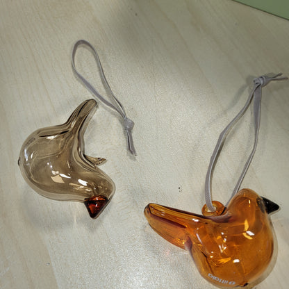 245370 - IITTALA Zbukurime për Pemën e Krishtlindjeve në formë zogjsh mini prej qelqi, set prej 3 copësh, ngjyra të ndryshme, përmasat: lartësia: 4.8 cm; gjerësia: 7.3 cm