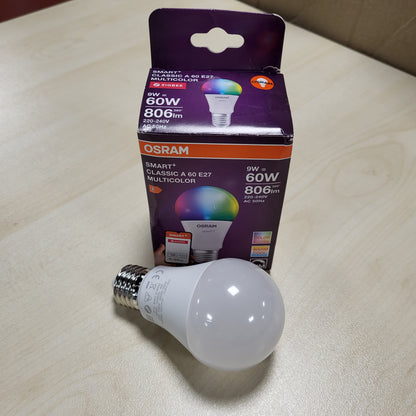 229128 - OSRAM Llambë SMART LED A60 - E27 - 9W - ZigBee 3.0 - RGBW - 16 milion ngjyra - Kontroll aplikacioni - Alexa