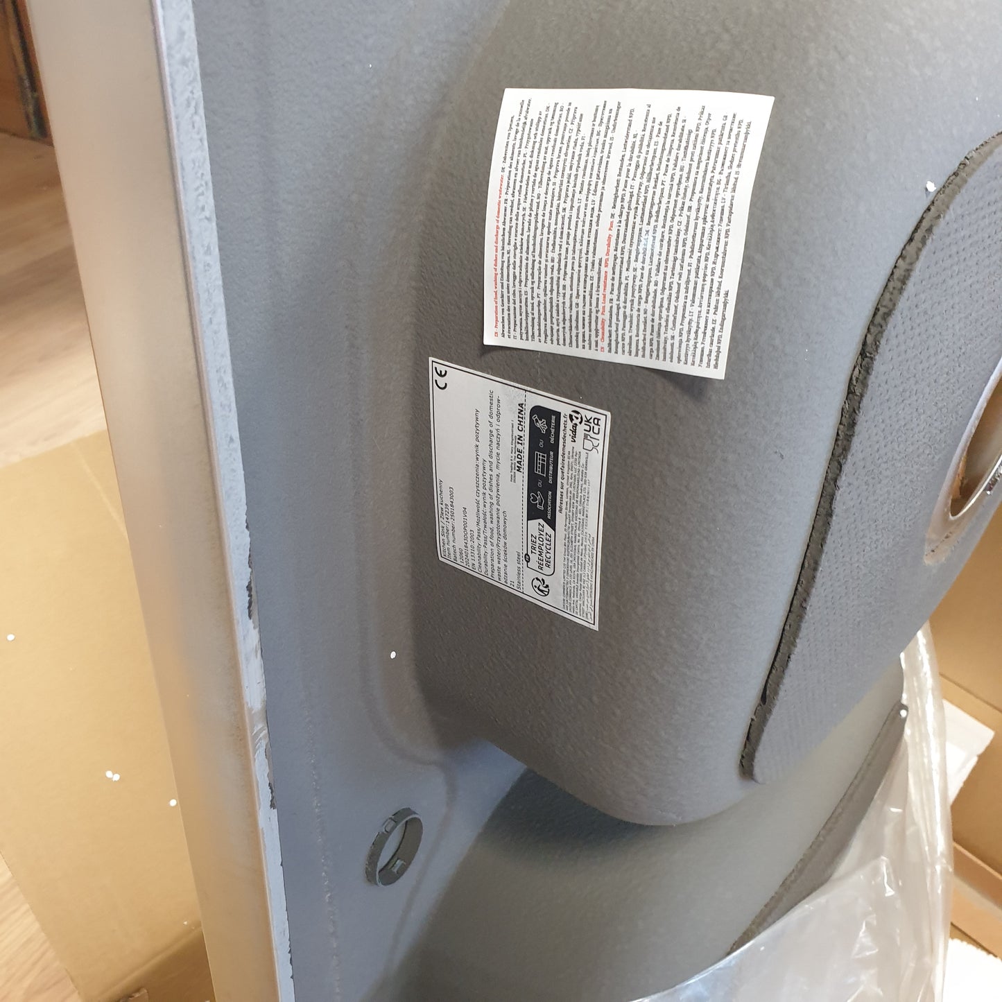 181581 - VIDAXL Lavaman Kuzhine me dy Lavamane, Dimensione 1200x600x155mm, Materiali Çelik Inoks, Ngjyre Argjendi