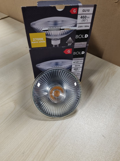 232739 - BOLD LIGHTING Llambë reflektuese LED GU10 QPAR 111 (ES 111) 460 lumen | 6.5 W ekuivalente me 40 W | 2700k e bardhë e ngrohtë | jetëgjatësi 15,000 orë | alumin