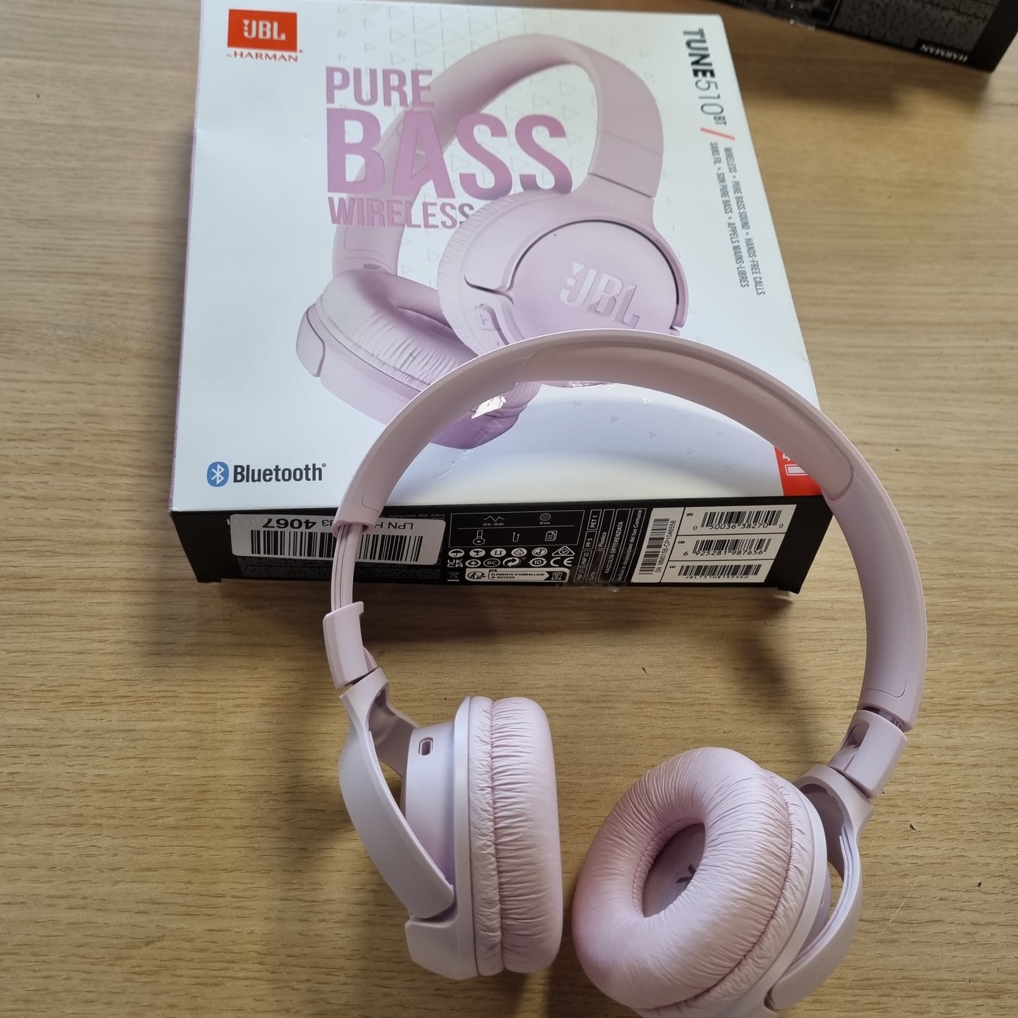 268260 - JBL Tune 510 BT Kufje Bluetooth On-Ear, Rozë, Kufje të palosshme me funksion pa duar, Të pajtueshme me asistentë zanorë, Jetëgjatësi e gjatë e baterisë deri në 40 orë
