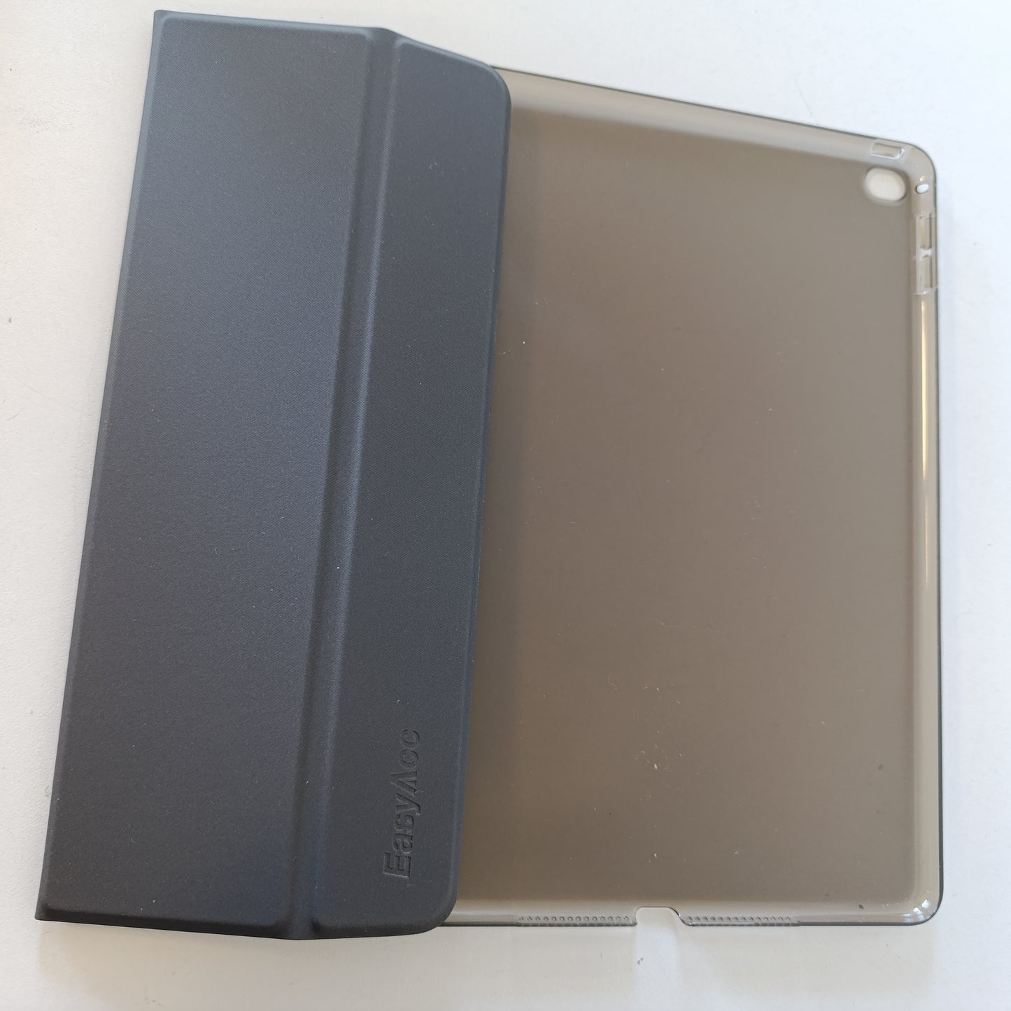 267283 - EASYACC Mbulesë për iPad Air 2, Mbulesë e Pasme Smart Cover, Transparente Mat, Automatike me Ndezje/Fikim për iPad Air 2 A1566/A1567 (E Zezë)