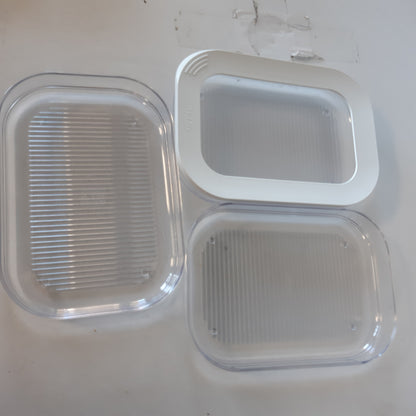 216420 - MEPAL Enë për ruajtjen e salçiçeve Modula, 3 shtresa, 1650 ml, e bardhë