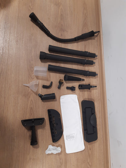 89417 - CECOTEC Pastrues me Avull Idrosteam 1300 Rapid Max për Tapiceri, 1350 W, Ngrohje e Shpejtë, Rezervuar Uji 550 ml, Presioni 3 Bar, Prodhim Avulli 32 g/min, Me 16 Aksesorë