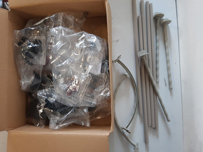 231021 - FERPLAST Kafaz zogjsh, kafaz ekzotik për zogj, përfshirë mbështetëse me rrota, ushqyes zogjsh, vende për zogj, e zezë, 100 x 53 x 172 cm