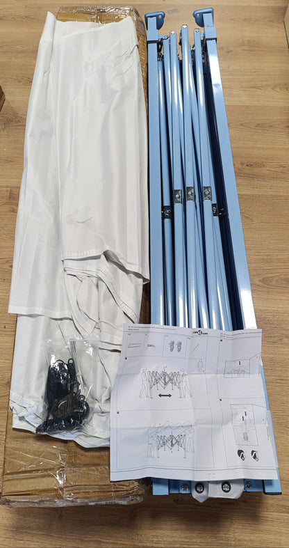 244794 - VIDAXL Tendë Profesionale për Festa e Palosshme 280x410x315 cm E Bardhë Çeliku